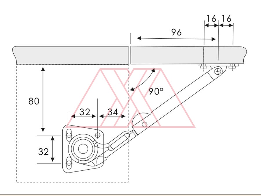 MXXG-632-q | Hydraulic bracket motion, zamak